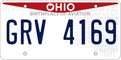 OH license plate GRV4169