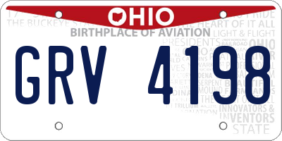 OH license plate GRV4198
