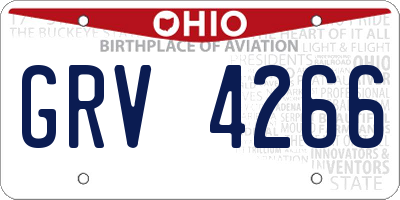 OH license plate GRV4266