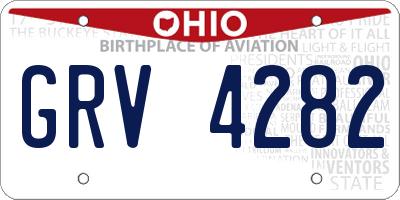 OH license plate GRV4282