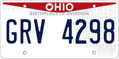 OH license plate GRV4298