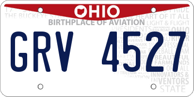OH license plate GRV4527