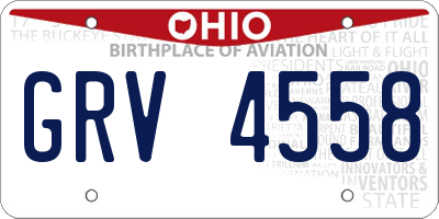 OH license plate GRV4558