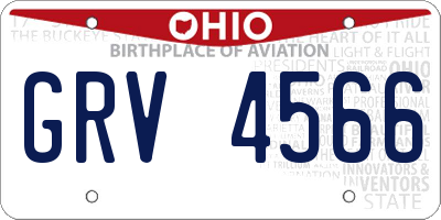 OH license plate GRV4566