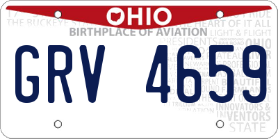 OH license plate GRV4659