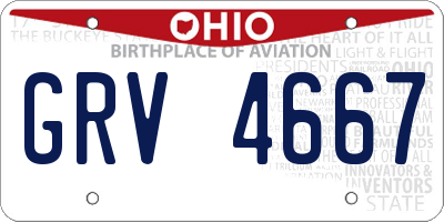 OH license plate GRV4667