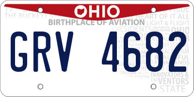 OH license plate GRV4682