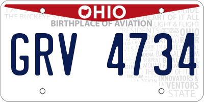 OH license plate GRV4734