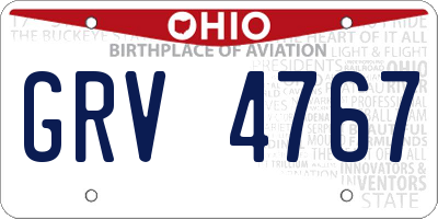 OH license plate GRV4767