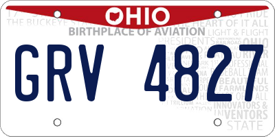 OH license plate GRV4827