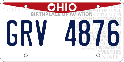 OH license plate GRV4876