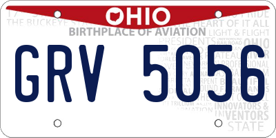 OH license plate GRV5056