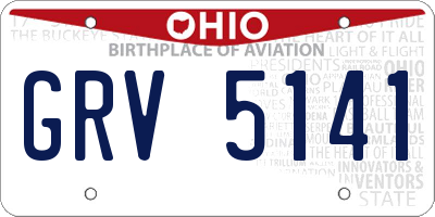 OH license plate GRV5141