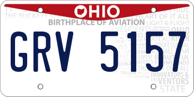 OH license plate GRV5157