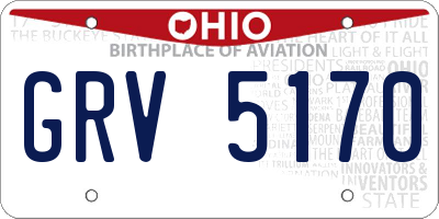 OH license plate GRV5170