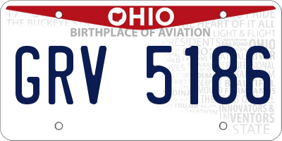 OH license plate GRV5186