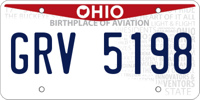 OH license plate GRV5198