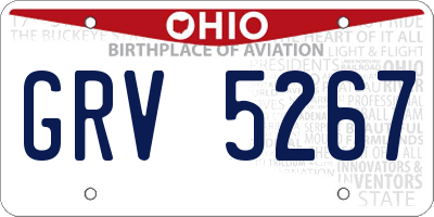 OH license plate GRV5267