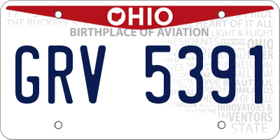 OH license plate GRV5391