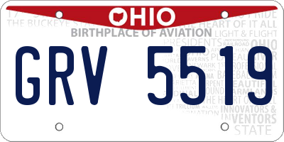 OH license plate GRV5519