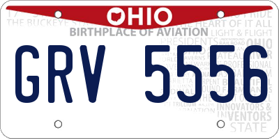 OH license plate GRV5556