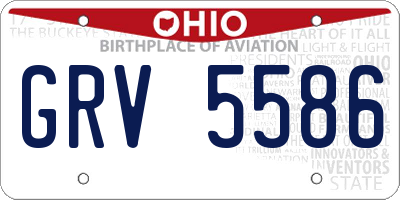 OH license plate GRV5586