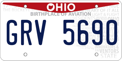 OH license plate GRV5690