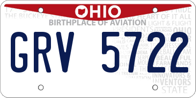 OH license plate GRV5722