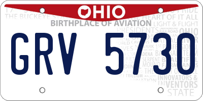 OH license plate GRV5730