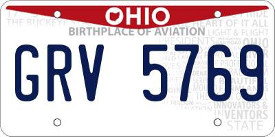OH license plate GRV5769