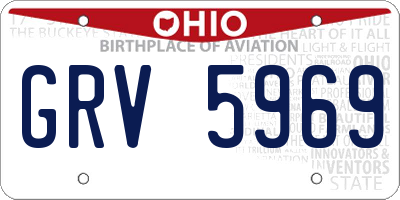 OH license plate GRV5969