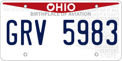 OH license plate GRV5983