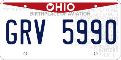 OH license plate GRV5990