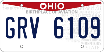 OH license plate GRV6109