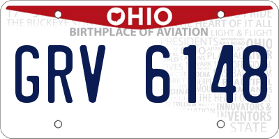 OH license plate GRV6148
