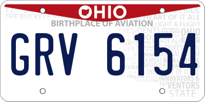 OH license plate GRV6154