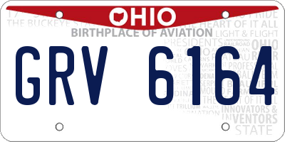 OH license plate GRV6164