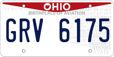 OH license plate GRV6175