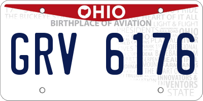 OH license plate GRV6176