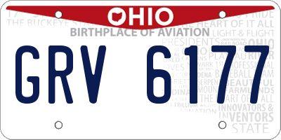 OH license plate GRV6177