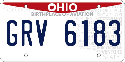 OH license plate GRV6183