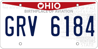 OH license plate GRV6184