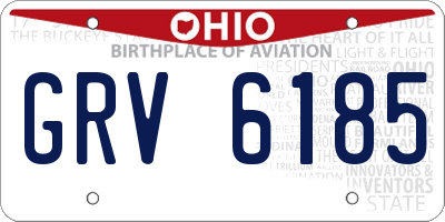 OH license plate GRV6185