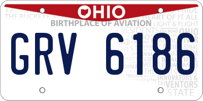 OH license plate GRV6186