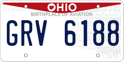 OH license plate GRV6188