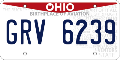 OH license plate GRV6239