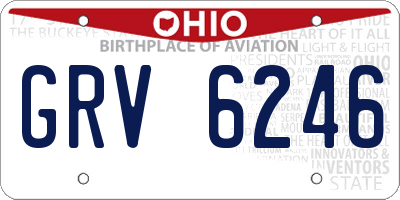 OH license plate GRV6246