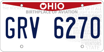 OH license plate GRV6270
