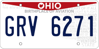 OH license plate GRV6271