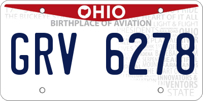 OH license plate GRV6278